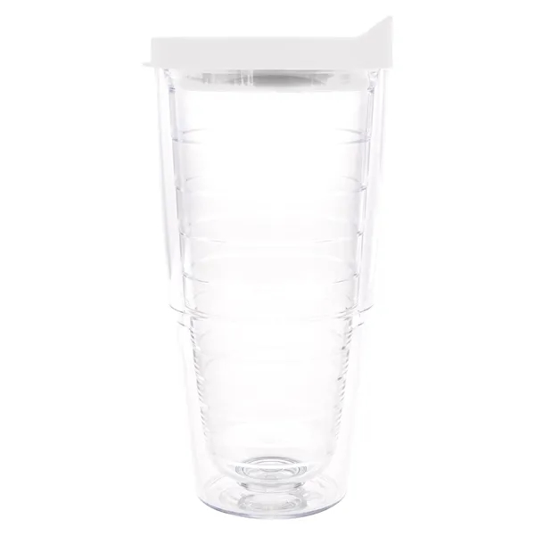 Clear Tumbler/White Lid color option for Tervis® Classic Tumbler   24 Oz.