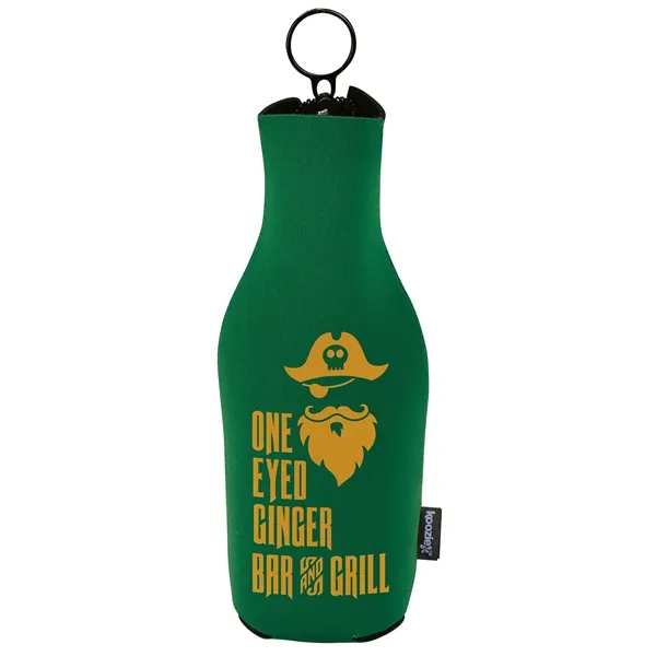 Green color option for Koozie® Neoprene Zip Up Bottle Kooler