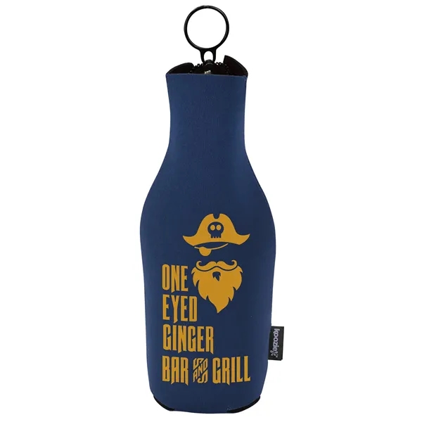 Navy color option for Koozie® Neoprene Zip Up Bottle Kooler