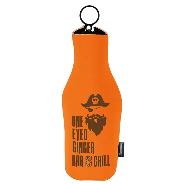 Orange color option for Koozie® Neoprene Zip Up Bottle Kooler