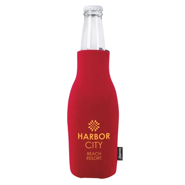 Red color option for Koozie® Zip Up Bottle Kooler With Opener