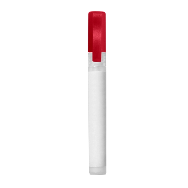 Translucent Red color option for .34 Oz. Hand Sanitizer Spray Pump