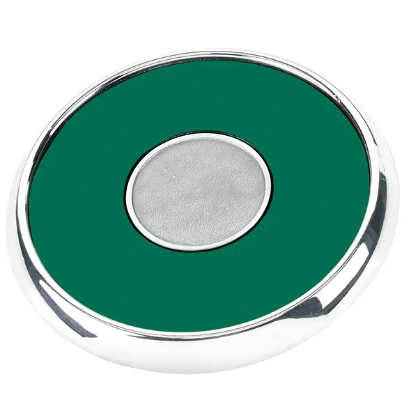 Green Qc color option for Round Zinc Coaster