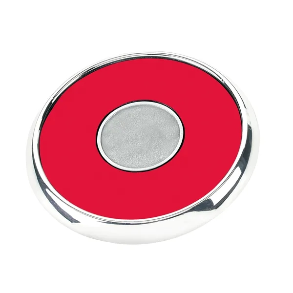 Red Qc color option for Round Zinc Coaster