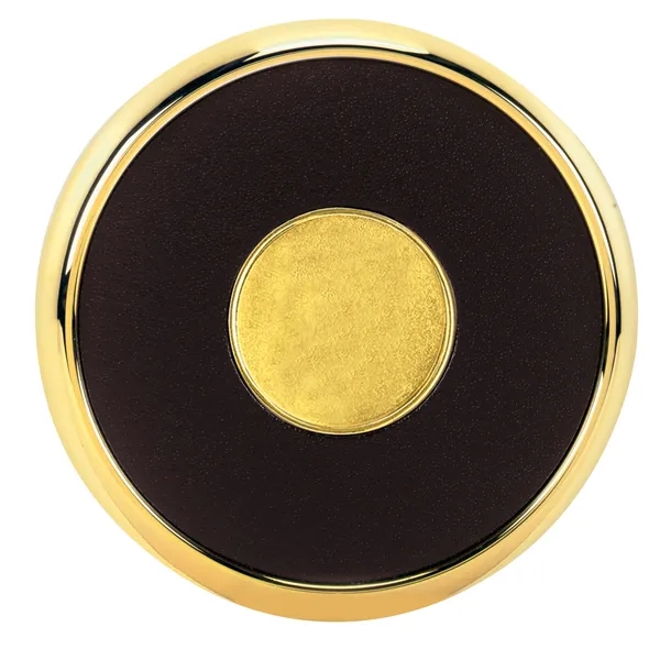 Black Qc color option for Round Brass Coaster