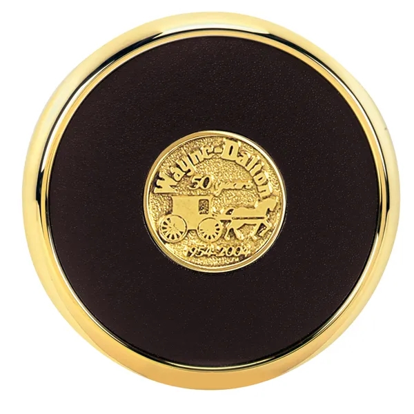Black Rqc color option for Round Brass Coaster