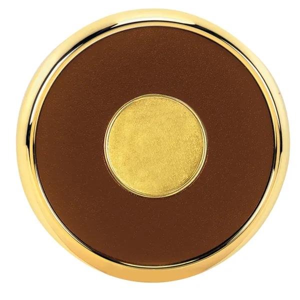 Brown Qc color option for Round Brass Coaster