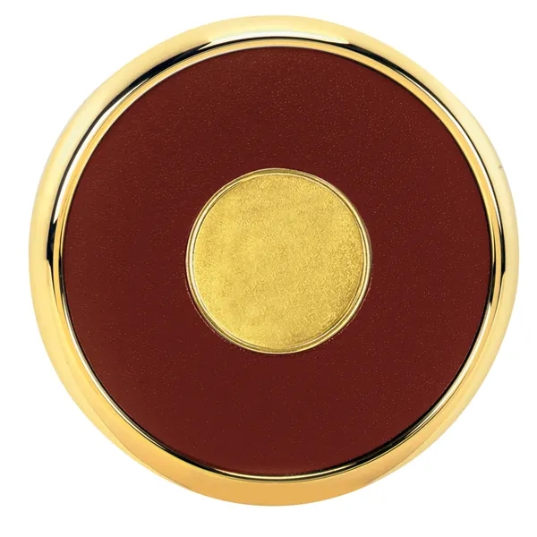 Burgundy Qc color option for Round Brass Coaster