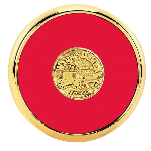 Red Rqc color option for Round Brass Coaster