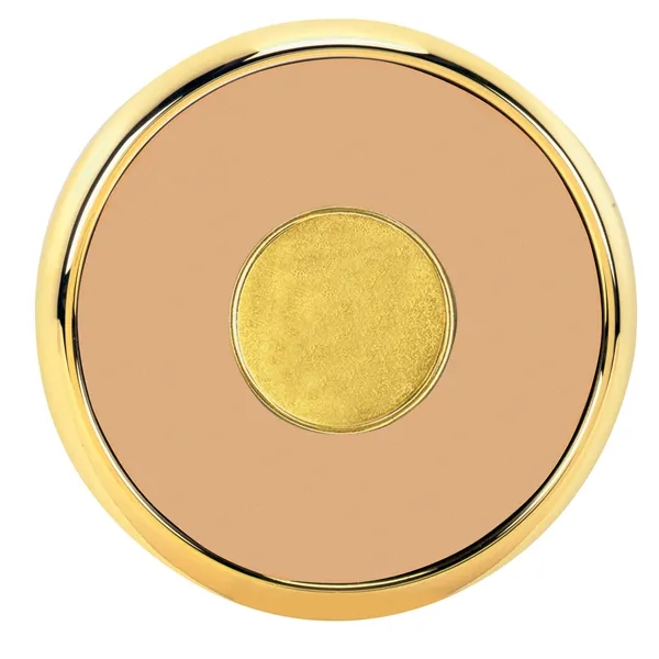 Tan Qc color option for Round Brass Coaster