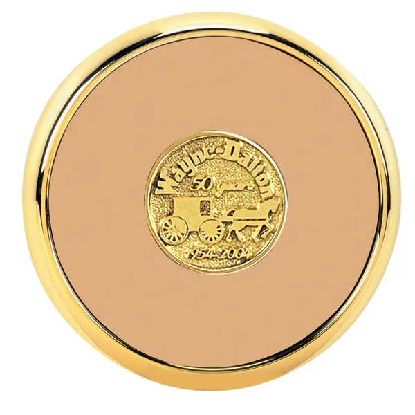 Tan Rqc color option for Round Brass Coaster