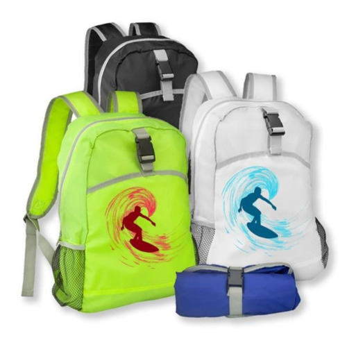 Photo of Lightweight Polyester Backpack W/ Two Side Mesh Pockets