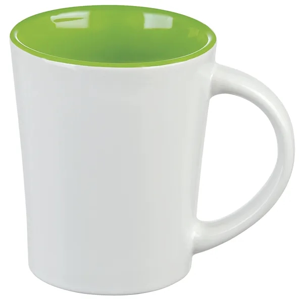 White/Green color option for Citrus Mug   14 Oz.