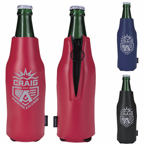 Photo of Koozie® Deluxe Zip Up Bottle Kooler