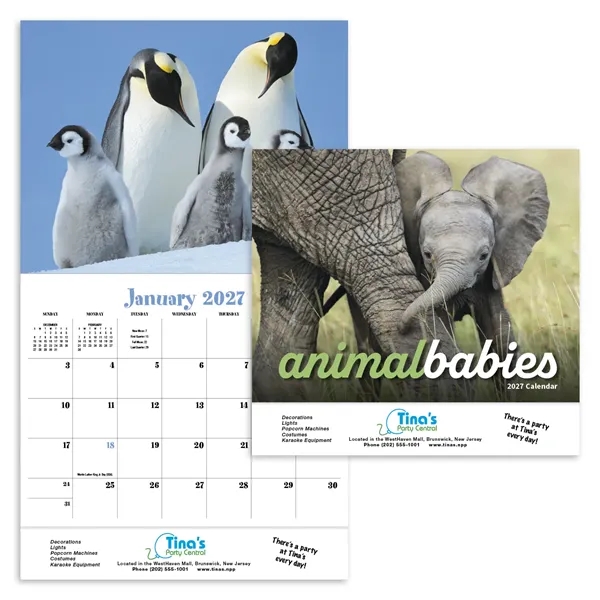 White color option for Animal Babies Appointment Calendar