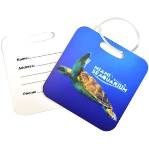 Photo of Square Metal Luggage Tag   Full Color