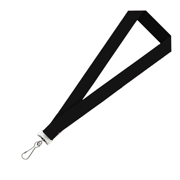 Black color option for 3/4" Super Saver Polyester Lanyard