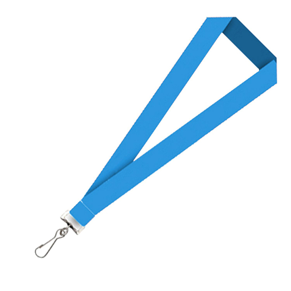 Process Blue color option for 3/4" Super Saver Polyester Lanyard
