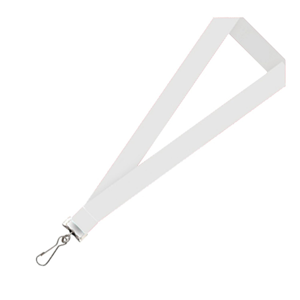 White color option for 3/4" Super Saver Polyester Lanyard