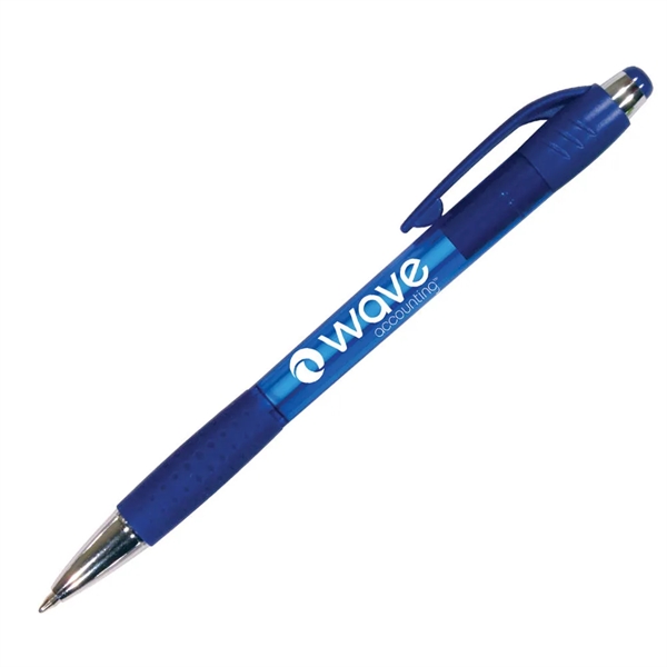 Transparent Blue color option for Mardi Gras Grip Pen