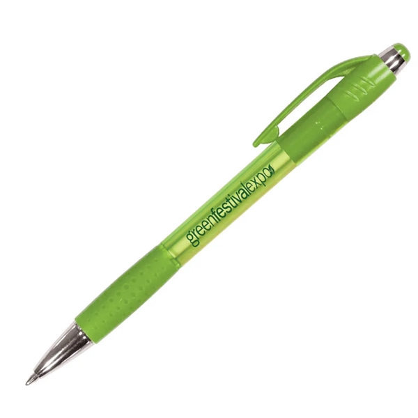 Transparent Green color option for Mardi Gras Grip Pen