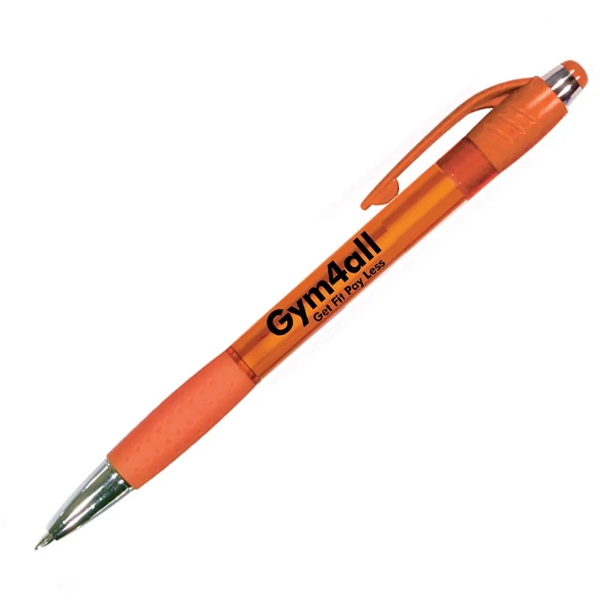 Transparent Orange color option for Mardi Gras Grip Pen