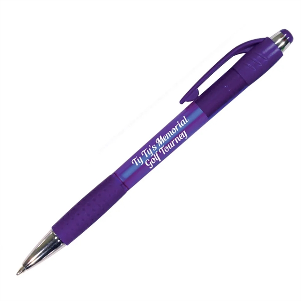 Transparent Purple color option for Mardi Gras Grip Pen