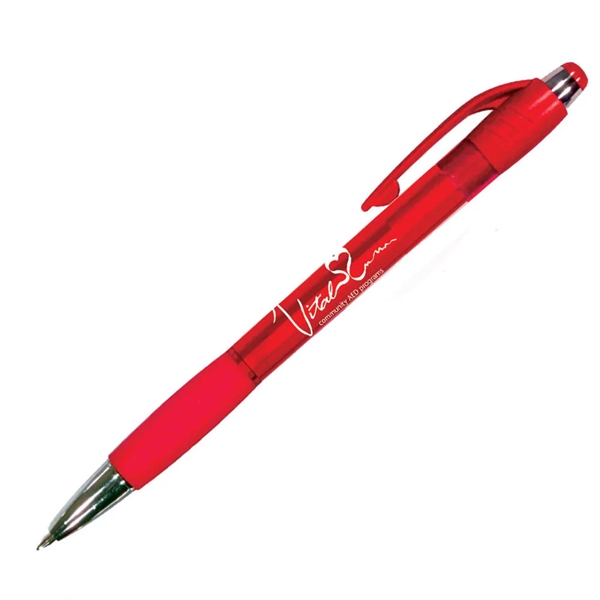 Transparent Red color option for Mardi Gras Grip Pen