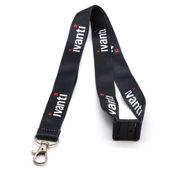 Black color option for Combo Usa Made Dye Sublimated Lanyard With Badge Holder