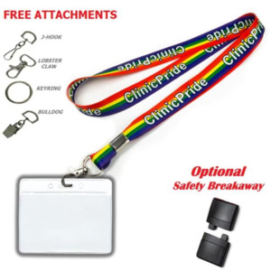 Photo of Combo Usa Made Dye Sublimated Lanyard With Badge Holder