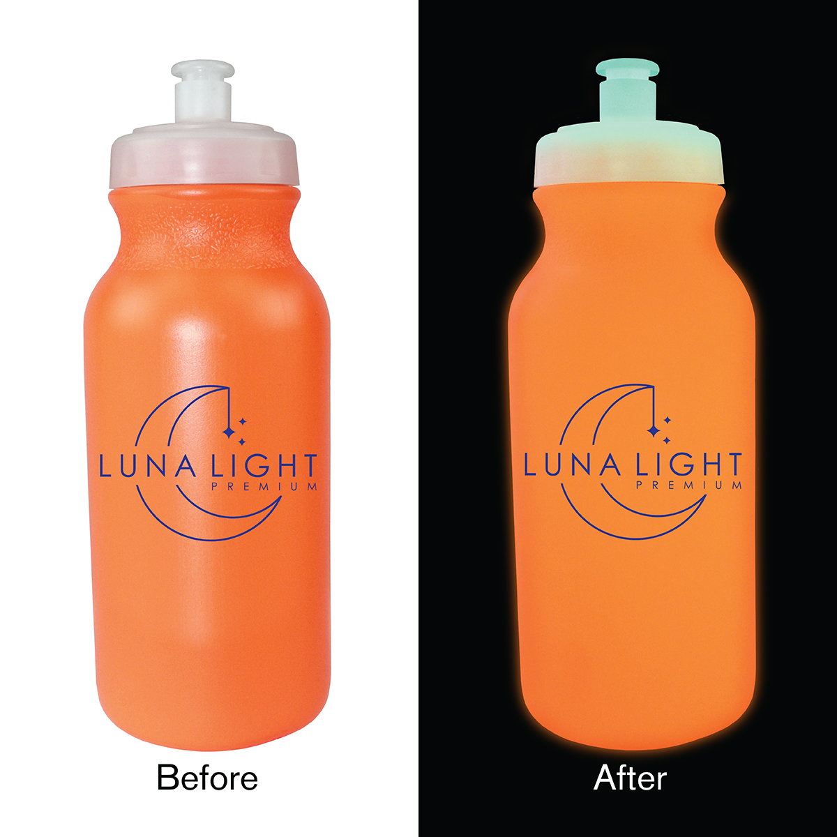 Neon Orange color option for 20 Oz. Nite Glow Value Cycle Bottle With Push 'N Pull Cap