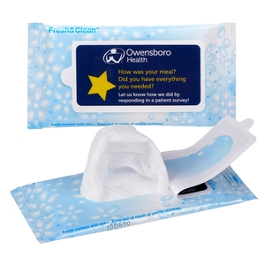 Photo of Quick Ship 5 Count Antibacterial Wipes W/Full Color Label