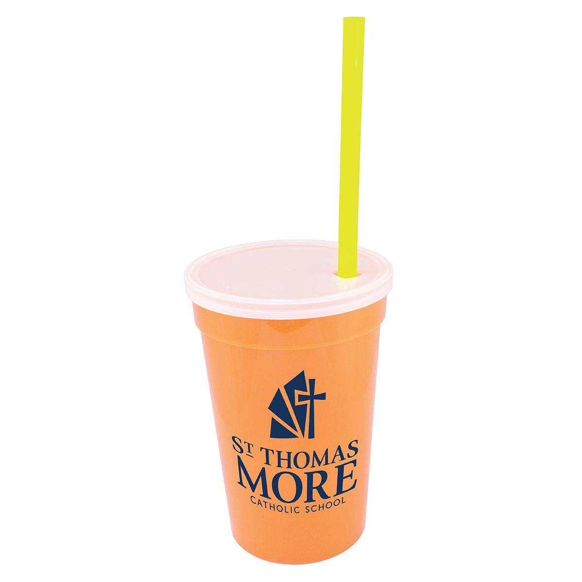 Neon Orange color option for 17 Oz. Smooth Cup/Straw/Lid Set