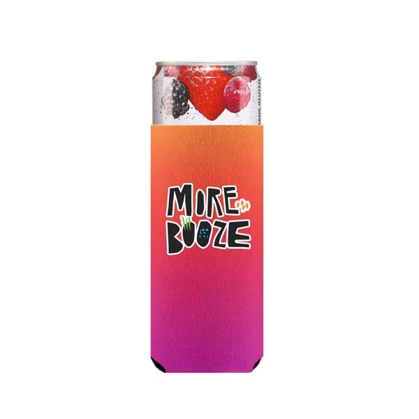 White color option for 12 Oz. Full Color Slim Seltzer Cooler
