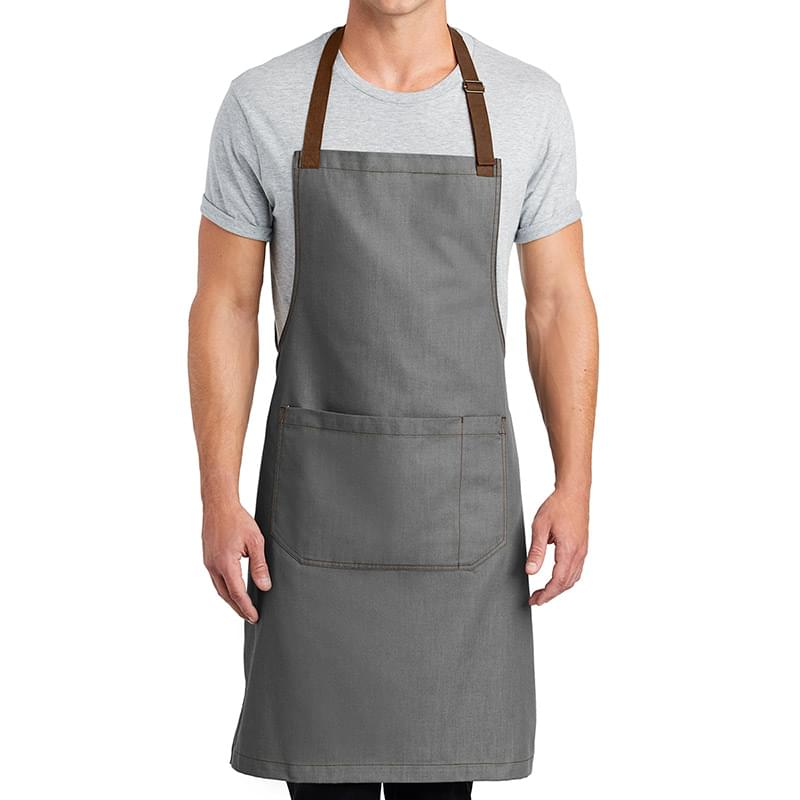 Ash Gray color option for Port Authority® Market Full Length Bib Apron