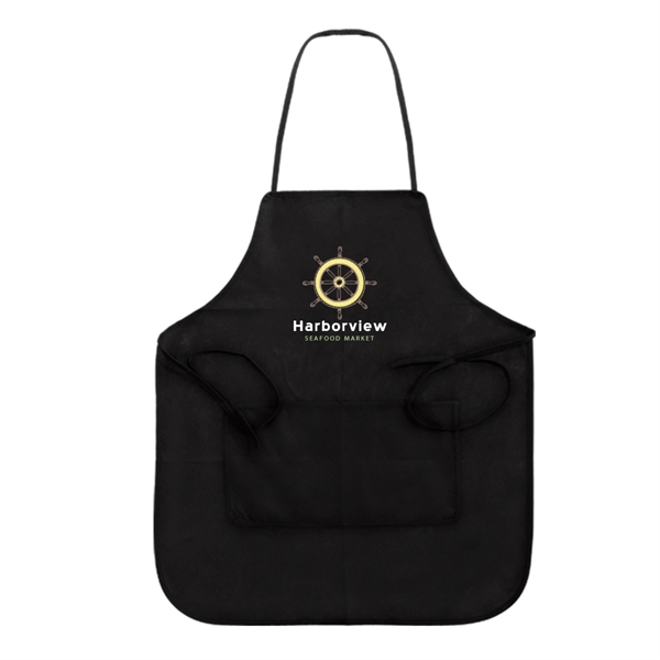 Recycled Black color option for Non Woven Full Apron