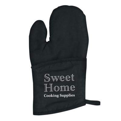 Black color option for Quilted Cotton Canvas Oven Mitt