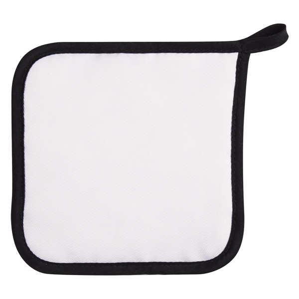 White/Black color option for Full Color Quilted Pot Holder