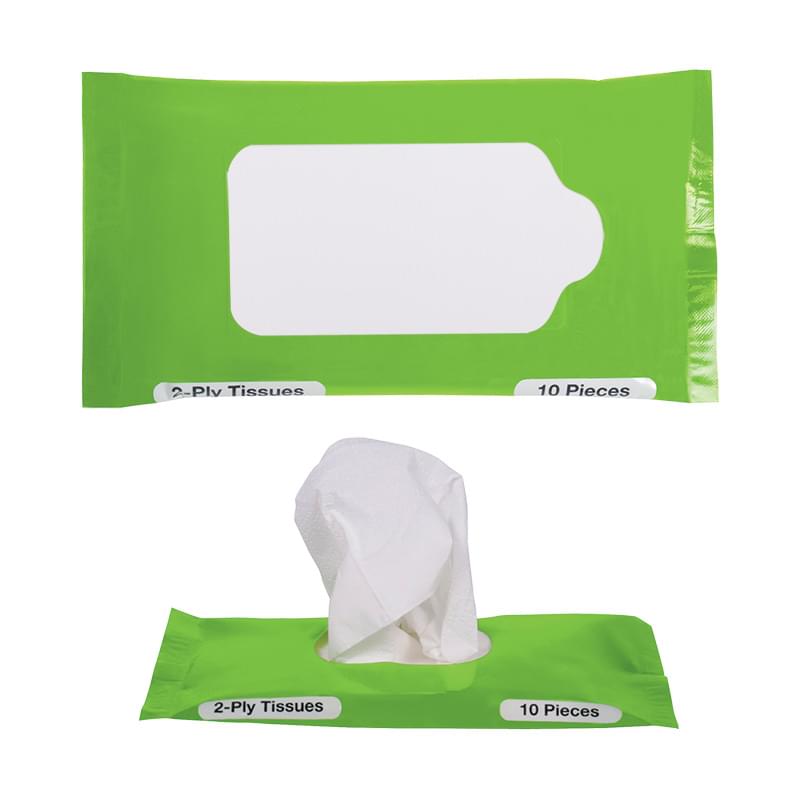 Lime Green color option for Pocket/Travel Facial Tissues