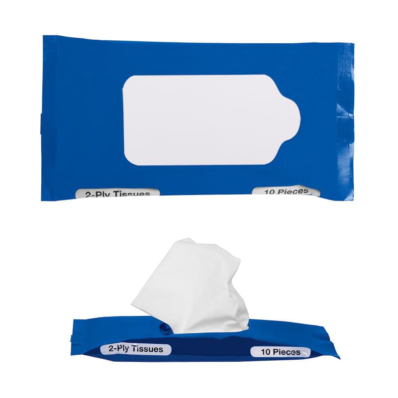 Reflex Blue color option for Pocket/Travel Facial Tissues