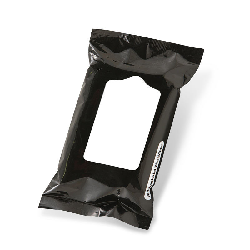 Black color option for Wipes Antibacterial Wet Wipes In A Pouch