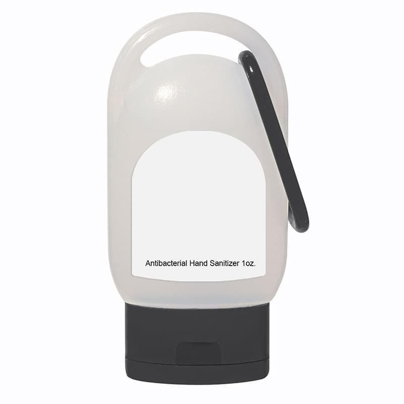 Black color option for 1 Oz. Compact Sanitizer With Carabiner