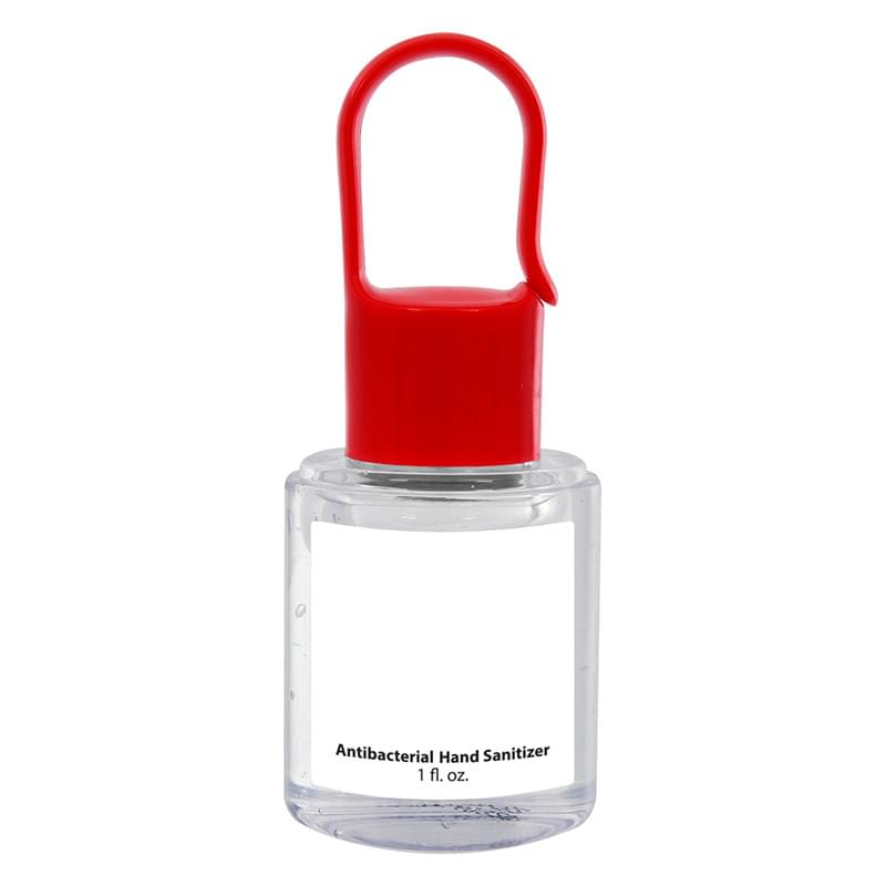 Red color option for 1 Oz. Hand Sanitizer With Carabiner Cap