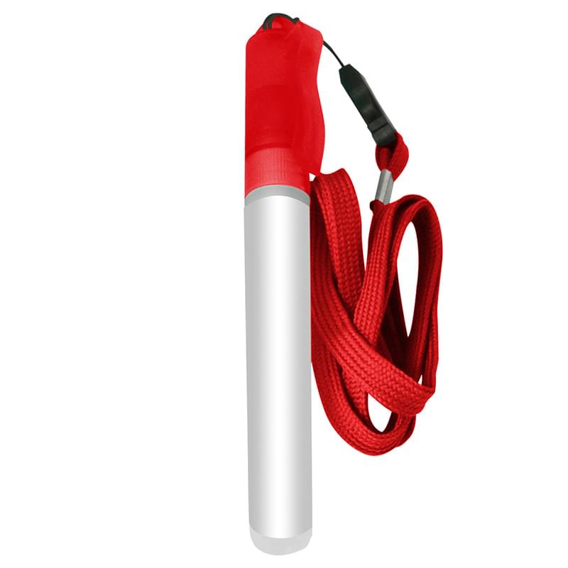 Red color option for .34 Oz. Hand Sanitizer Spray With Lanyard