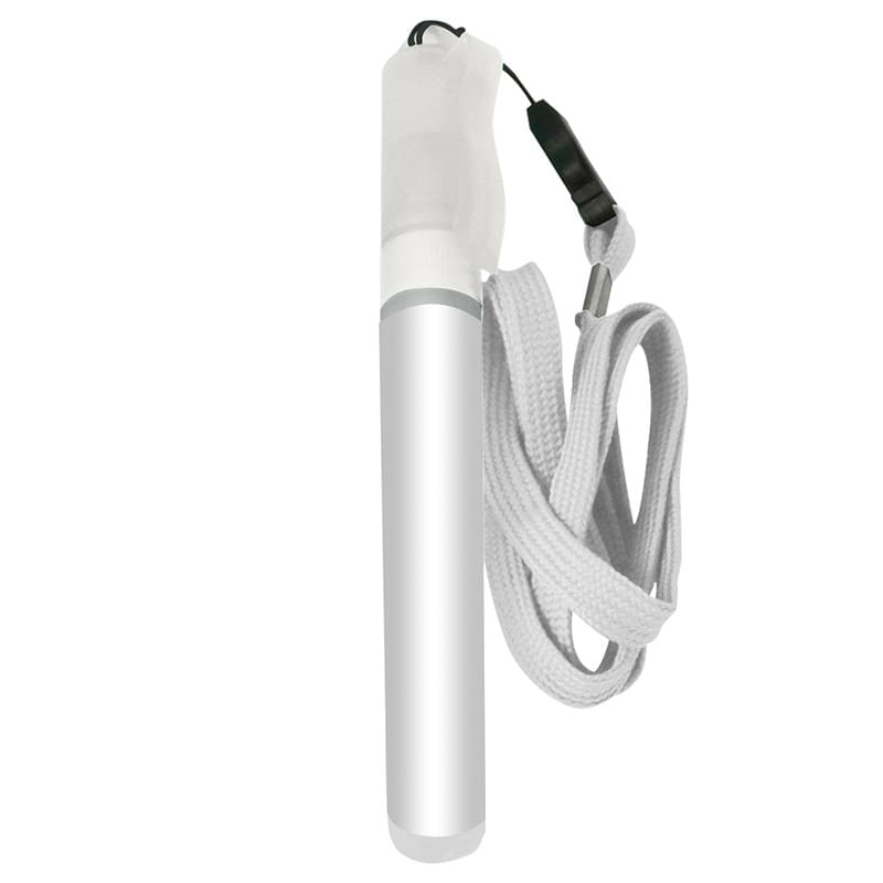 White color option for .34 Oz. Hand Sanitizer Spray With Lanyard