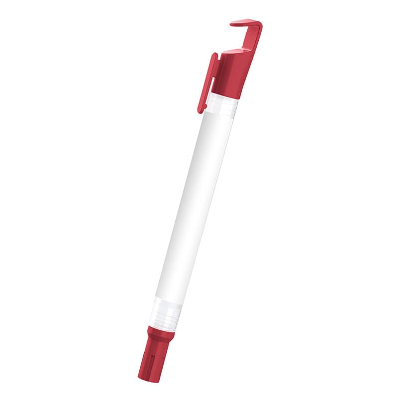 Red color option for .34 Oz. Hand Sanitizer Spray With Stylus & Phone Stand