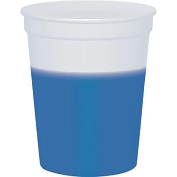 Blue color option for 16 Oz Color Changing Stadium Cups