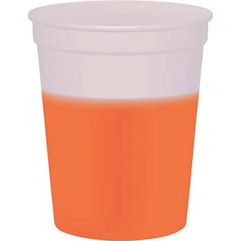 Orange color option for 16 Oz Color Changing Stadium Cups