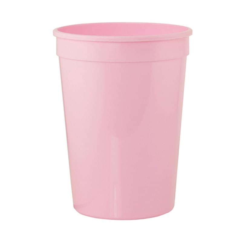 Soft Pink color option for Stadium Cups   12 Oz Polypropylene Plastic Stadium Cups
