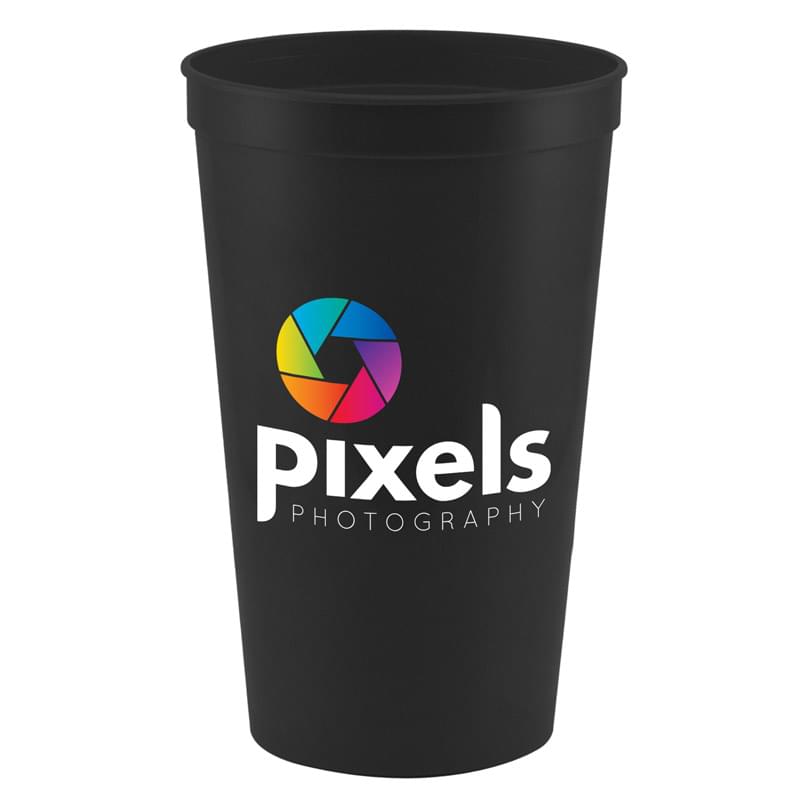 Black color option for Touchdown       Full Color 22 Oz. Stadium Cup